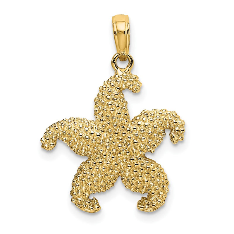 10K Yellow Gold 10K 2-D Puffed Starfish Charm