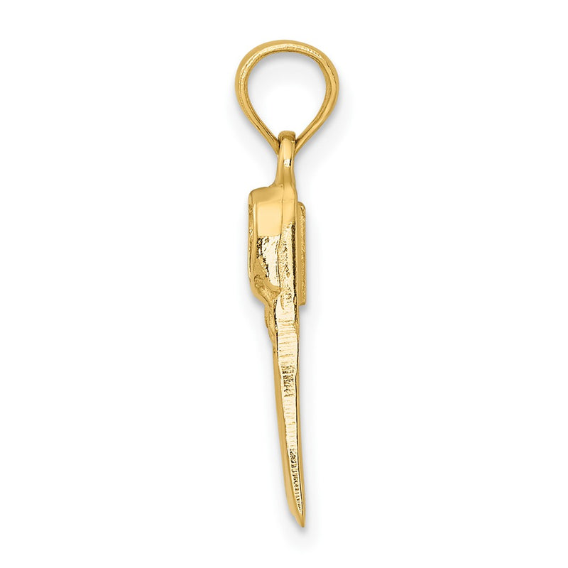 10K Yellow Gold 10K Scuba Flipper Charm