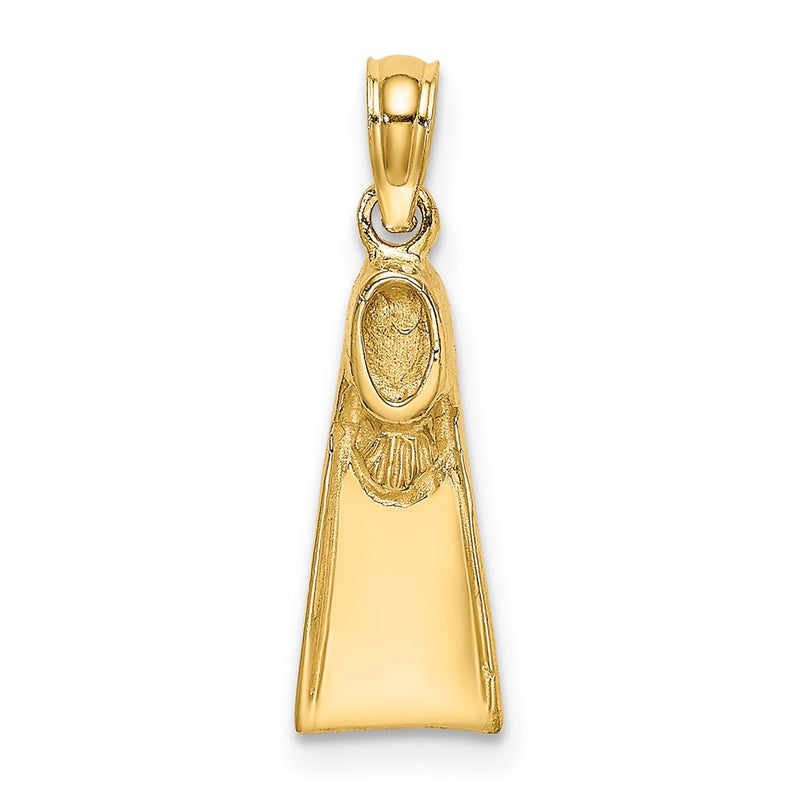 10K Yellow Gold 10K Scuba Flipper Charm