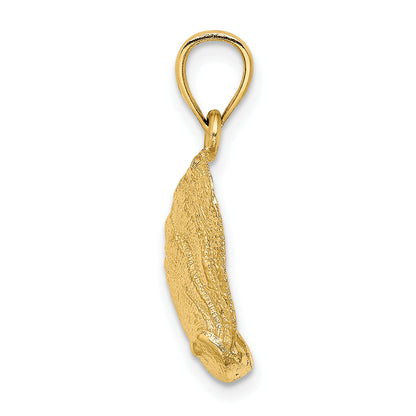 10K Yellow Gold 10K 2-D Abalone Shell Charm