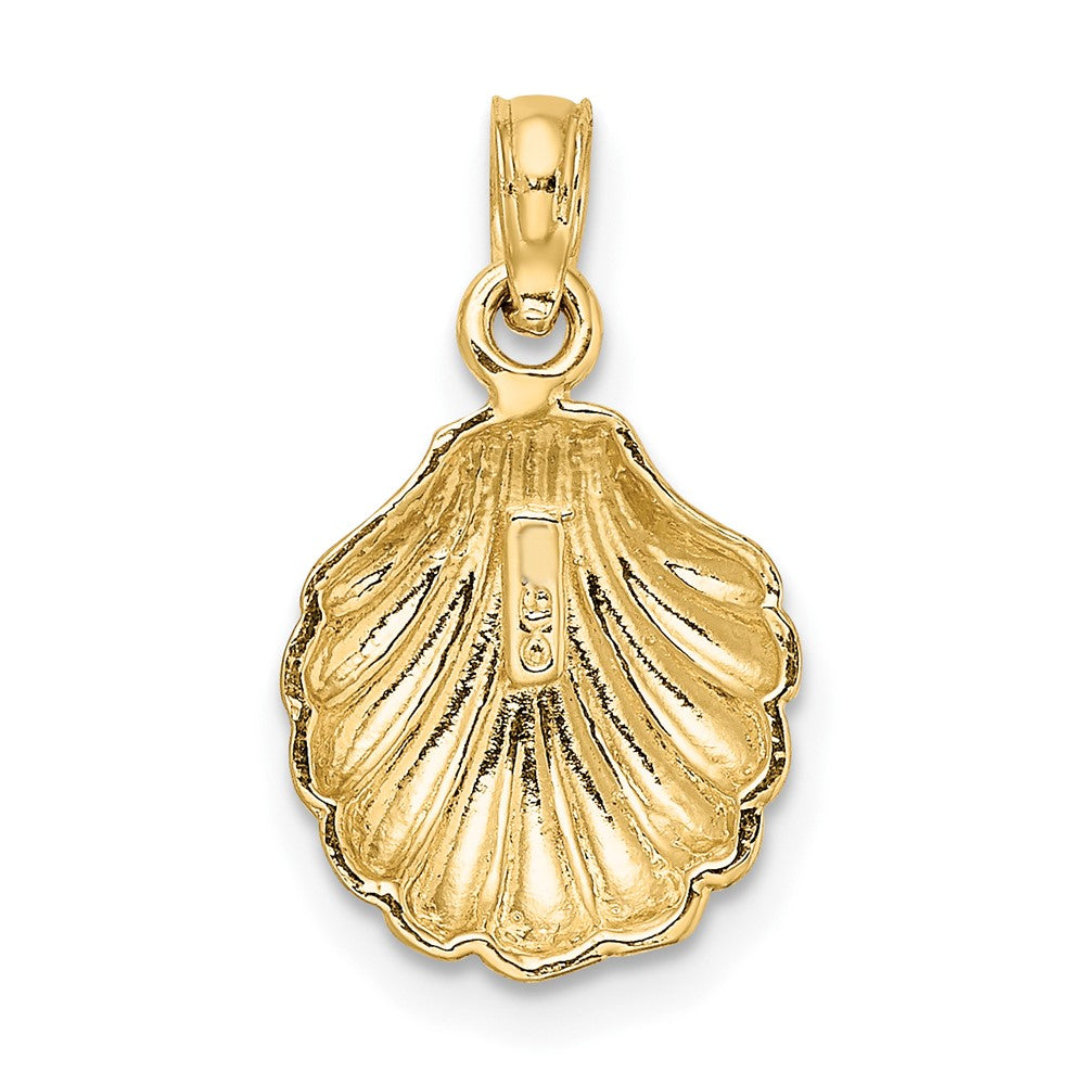 10K Yellow Gold 10K Polished Scallop Shell Charm