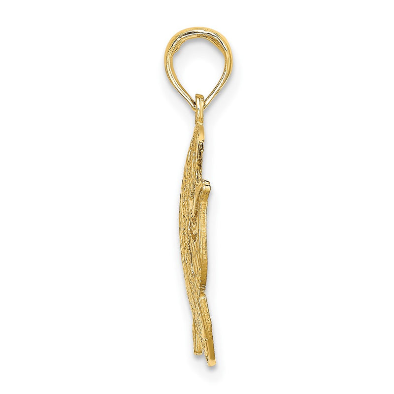 10K Yellow Gold 10K Polished Cut-Out Fish Charm