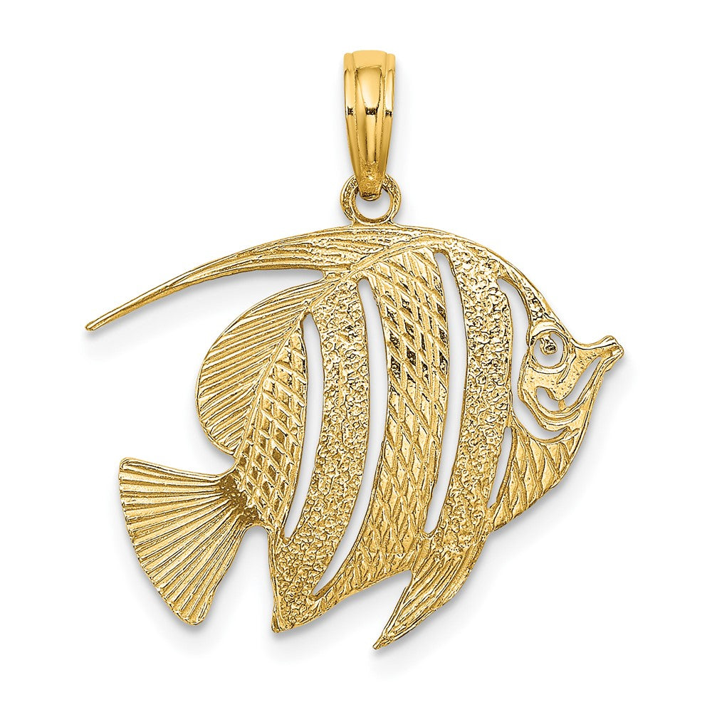 10K Yellow Gold 10K Polished Cut-Out Fish Charm