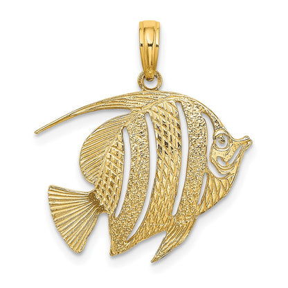 10K Yellow Gold 10K Polished Cut-Out Fish Charm