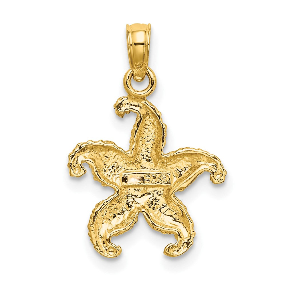 10K Yellow Gold 10K Puffed Starfish Charm