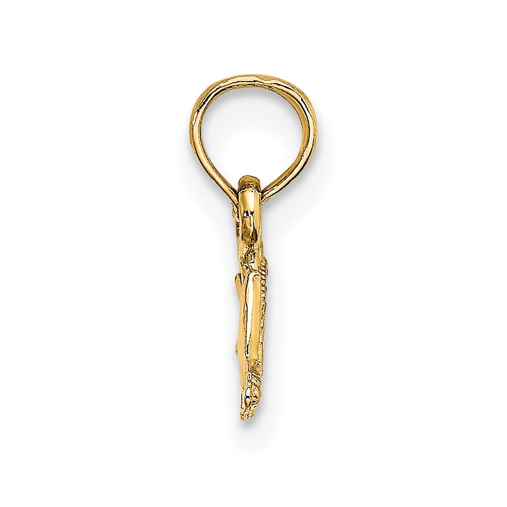 10K Yellow Gold 10K Mini Flying Fish Charm
