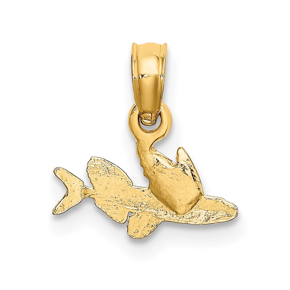 10K Yellow Gold 10K Mini Flying Fish Charm