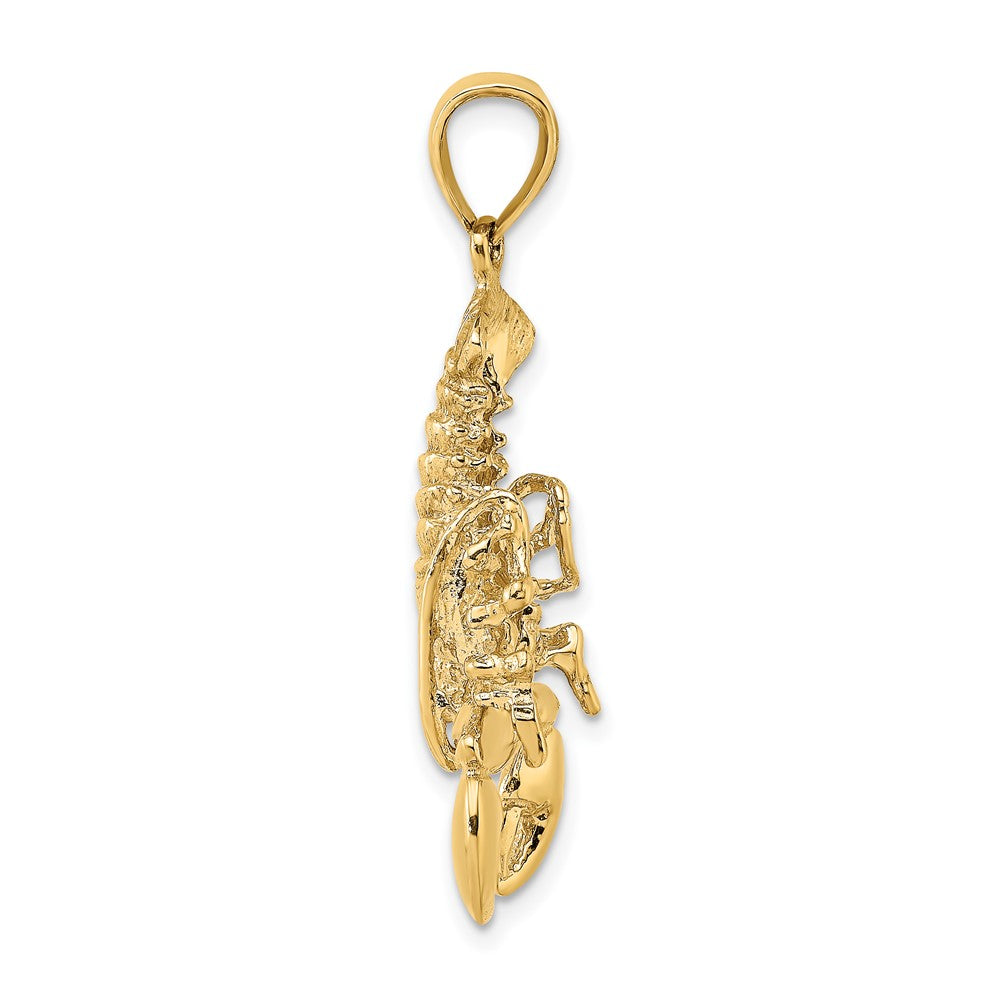10K Yellow Gold 10K 2-D Moveable Lobster Charm