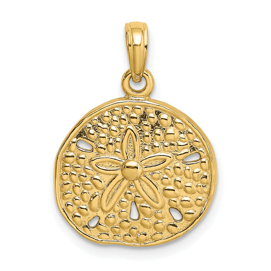 10K Yellow Gold 10K 2-D Cut-Out Sand Dollar Charm