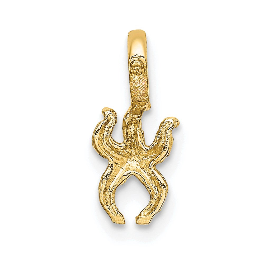 10K Yellow Gold 10K Mini Starfish W/Fixed Bail Charm