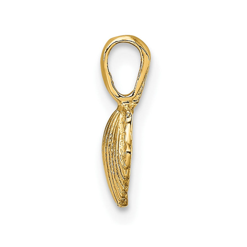 10K Yellow Gold 10K Mini Scallop Shell Charm