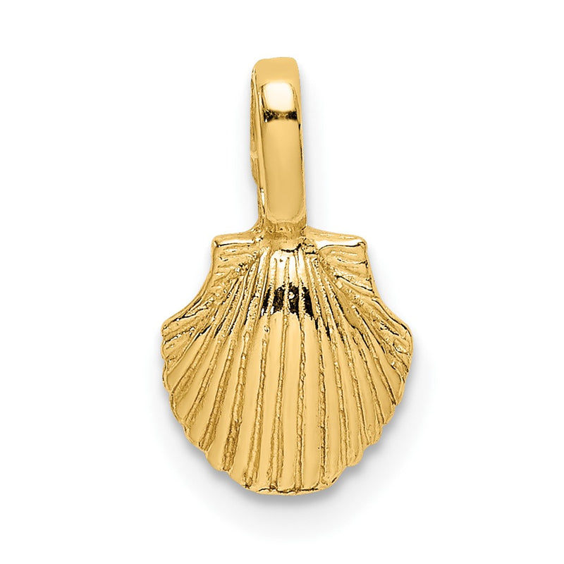 10K Yellow Gold 10K Mini Scallop Shell Charm