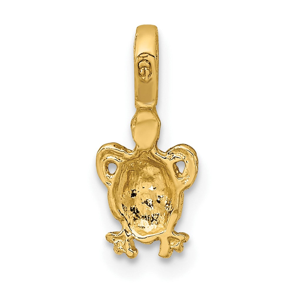 10K Yellow Gold 10K Mini Sea Turtle W/ Fixed Bail Charm