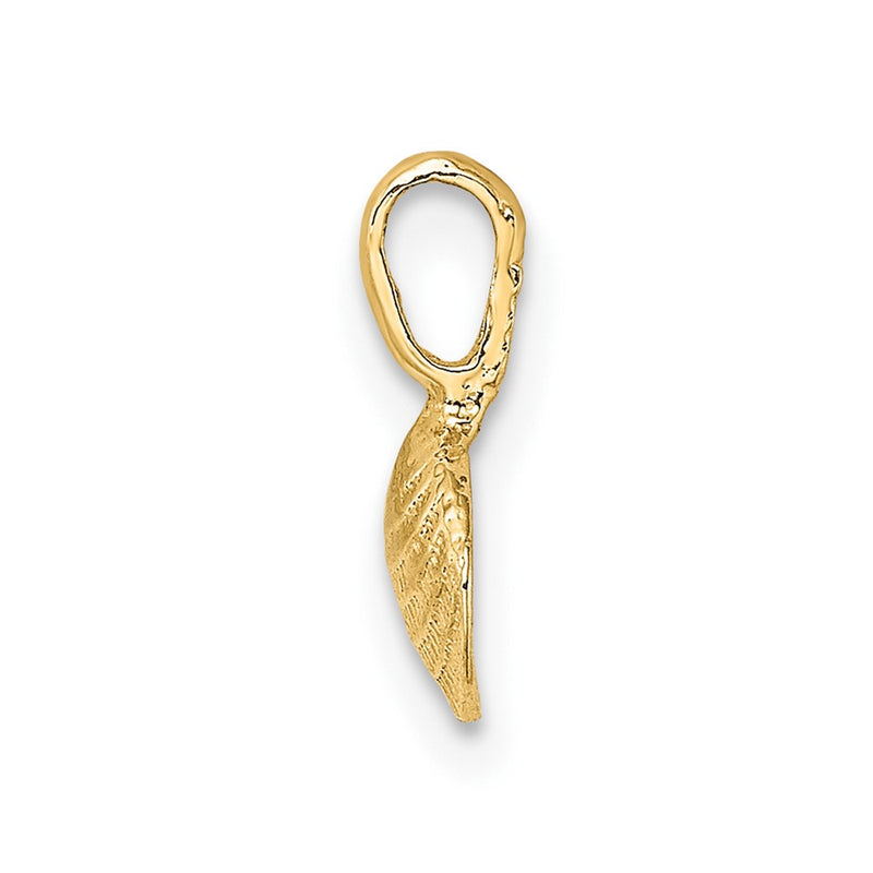 10K Yellow Gold 10K Mini Clam Shell Charm