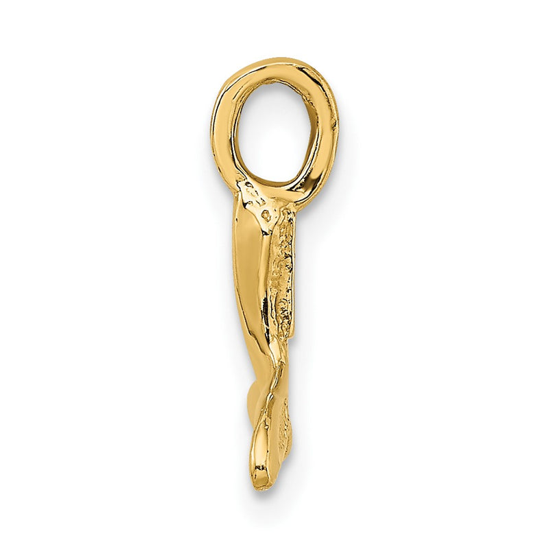 10K Yellow Gold 10K Polished Mini Whale Tail Charm