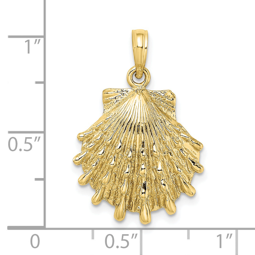 10K Yellow Gold 10K Lions Paw Shell Charm