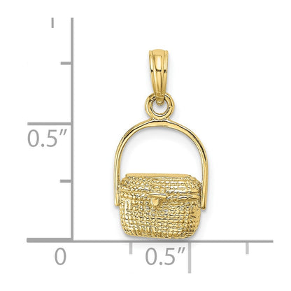 10K Yellow Gold 10K 2-D Nantucket Basket Charm