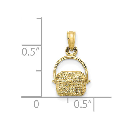 10K Yellow Gold 10K 2-D Nantucket Basket Charm