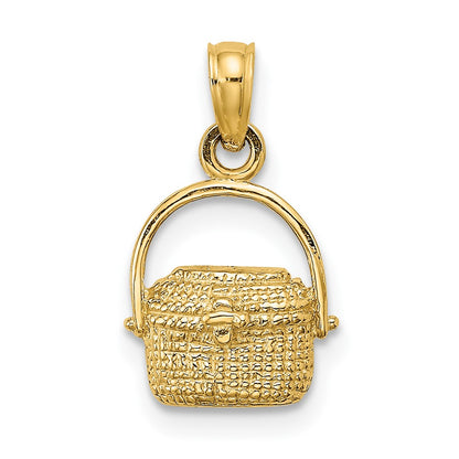 10K Yellow Gold 10K 2-D Nantucket Basket Charm