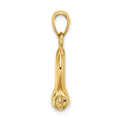 10K Yellow Gold 10K 3-D Medium Shackle Link Screw Charm