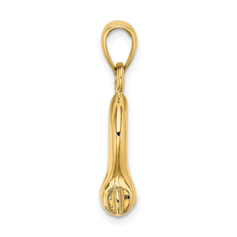 10K Yellow Gold 10K 3-D Medium Shackle Link Screw Charm