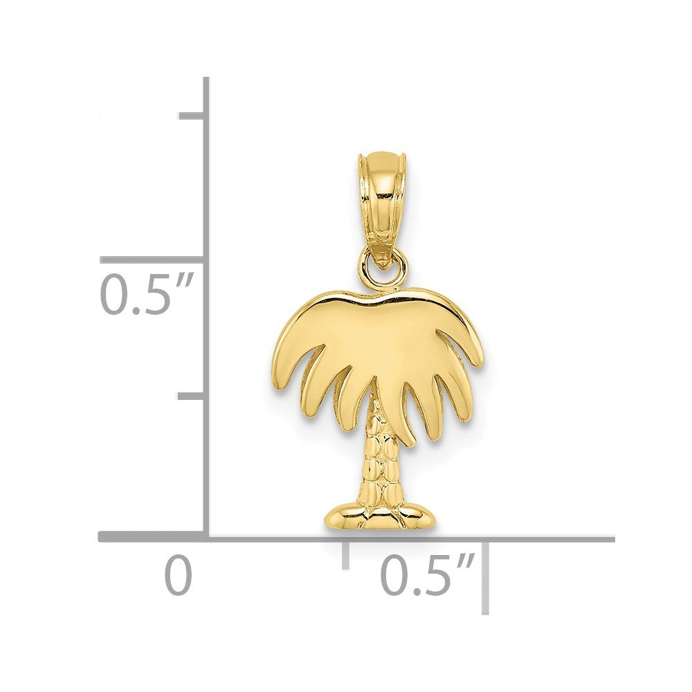 10K Yellow Gold 10K Charleston Palm Tree Charm