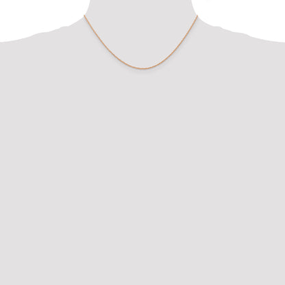 10K Rose Gold .7 mm Carded Cable Rope Chain