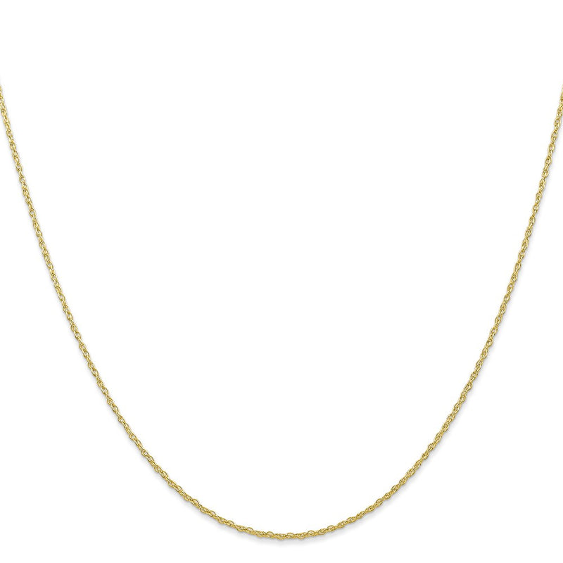 24 Inch 10K Yellow Gold .7mm Carded Cable Rope Chain Necklace