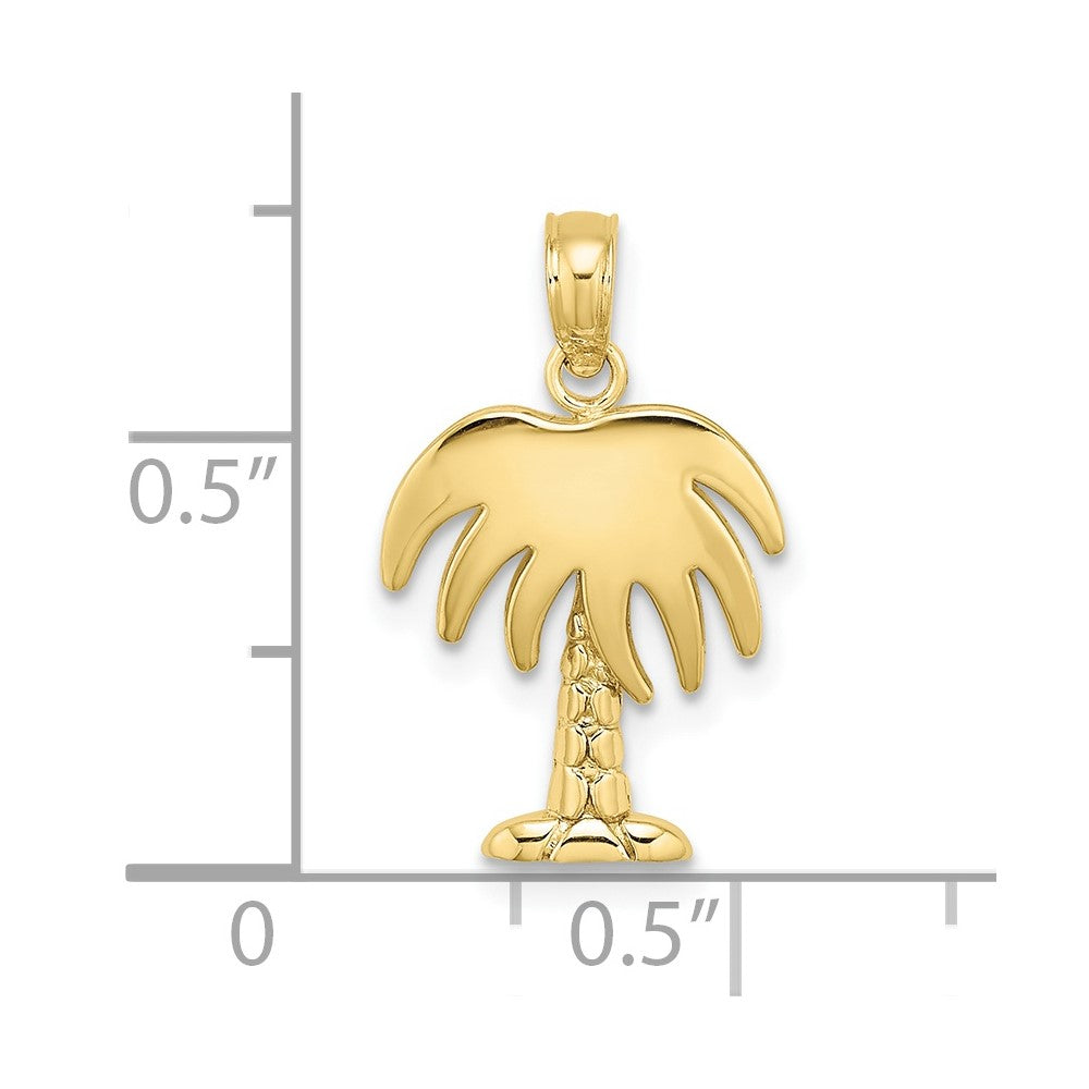 10K Yellow Gold 10K Charleston Palm Tree Charm