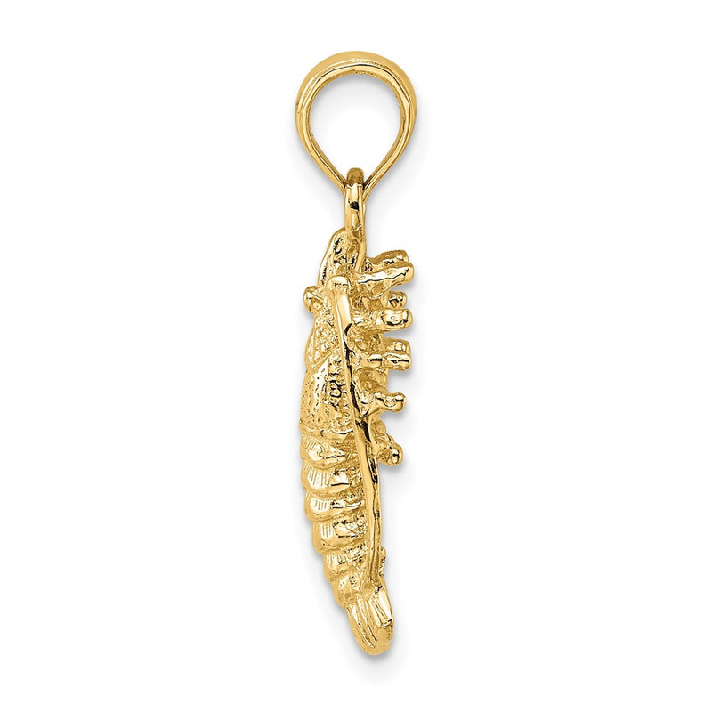 10K Yellow Gold 10K Florida Lobster Charm