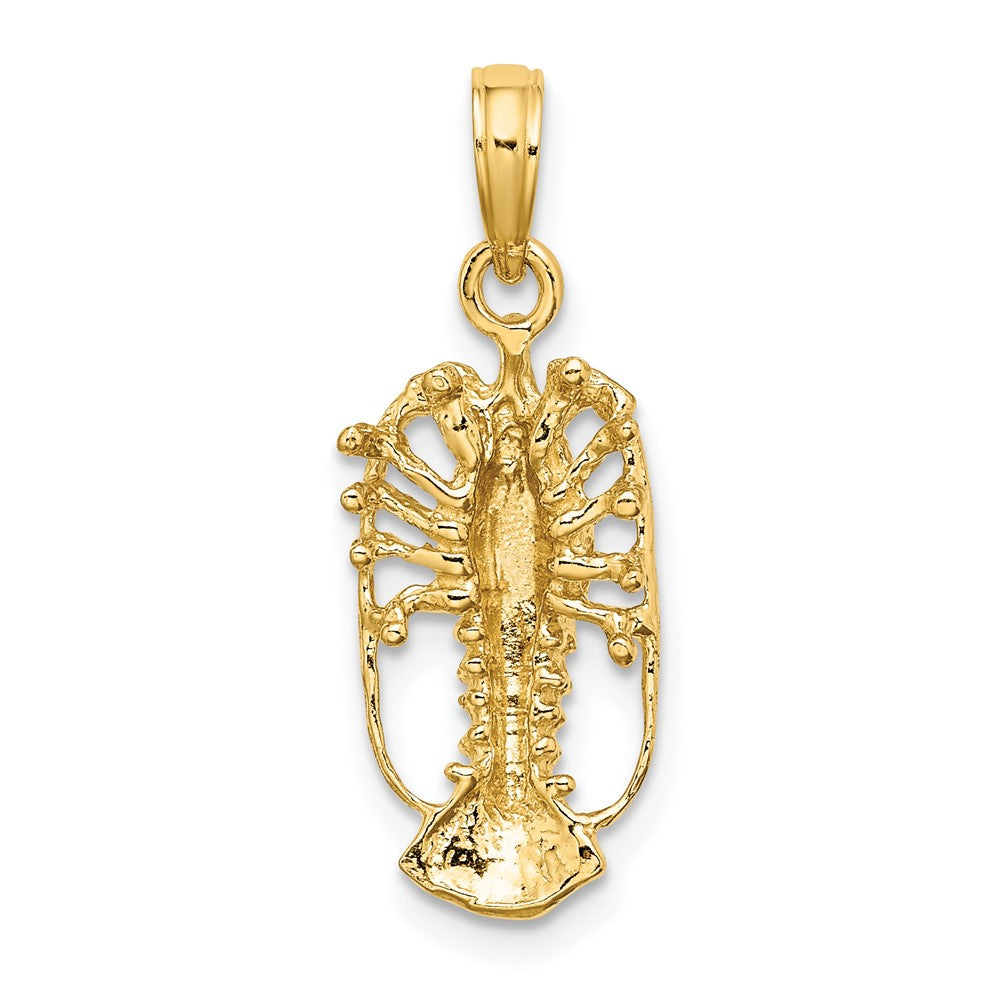 10K Yellow Gold 10K Florida Lobster Charm
