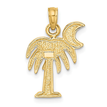 10K Yellow Gold 10K Polished Charleston Palm Tree Charm