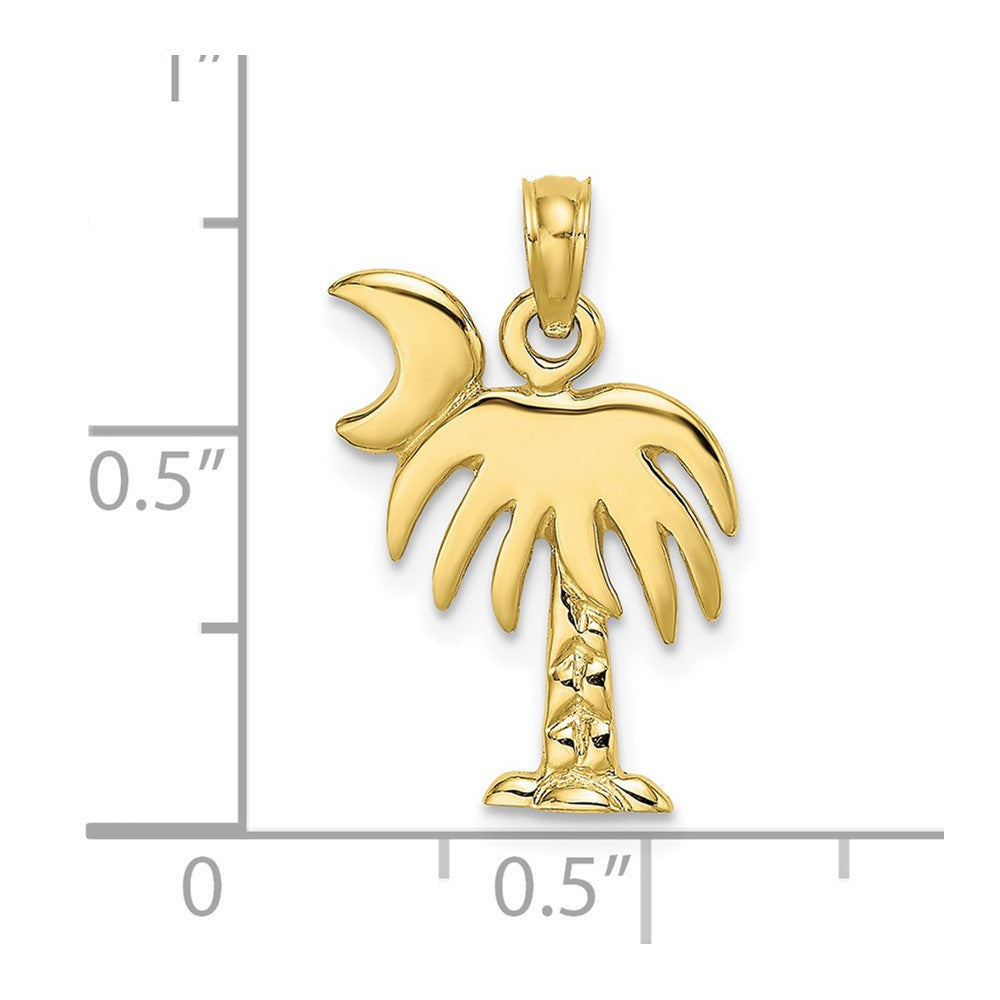 10K Yellow Gold 10K Polished Charleston Palm Tree Charm