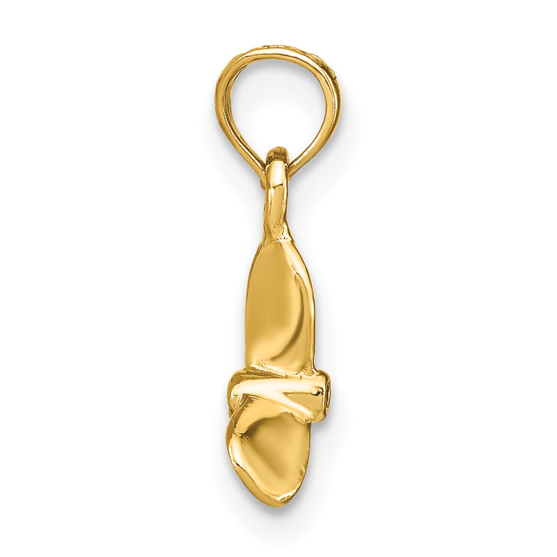 10K Yellow Gold 10K 3-D W/ 3 Blades Propeller Charm