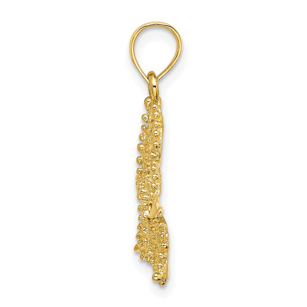 10K Yellow Gold 10K Beaded Starfish Charm