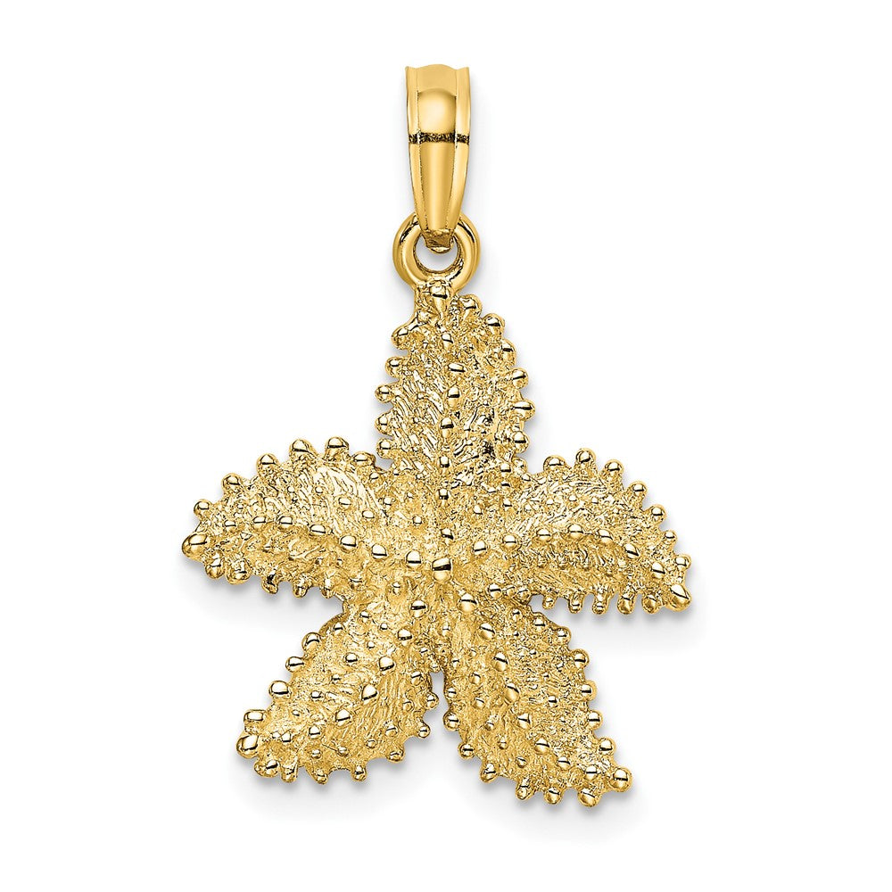 10K Yellow Gold 10K Beaded Starfish Charm