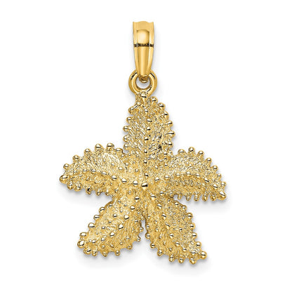 10K Yellow Gold 10K Beaded Starfish Charm