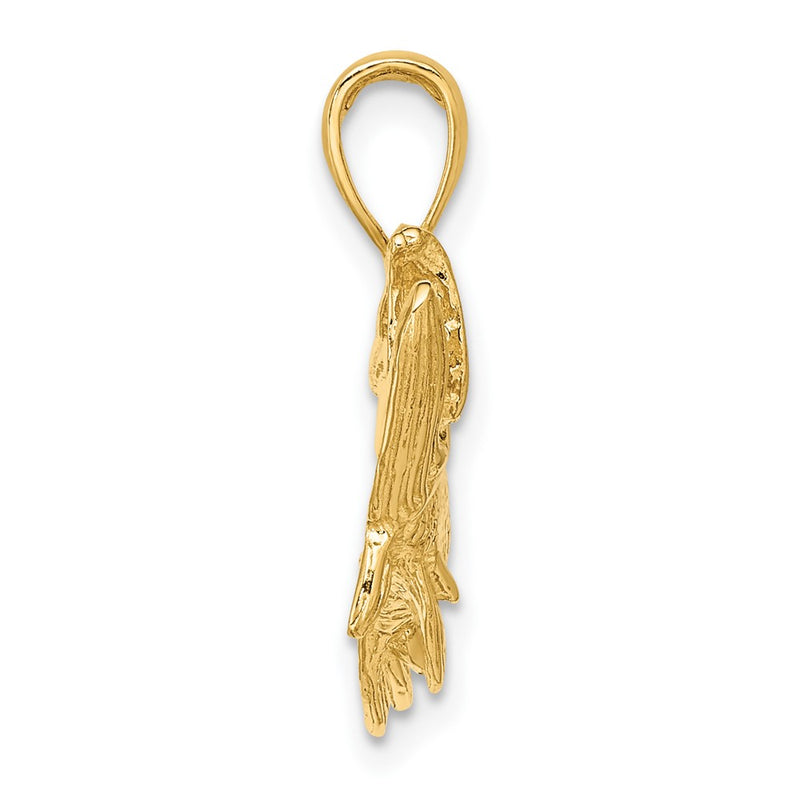 10K Yellow Gold 10K Tarpon Fish W/Open Mouth Charm