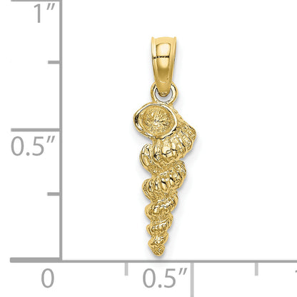 10K Yellow Gold 10K 3-D Mini Common Wentletrap Shell Charm