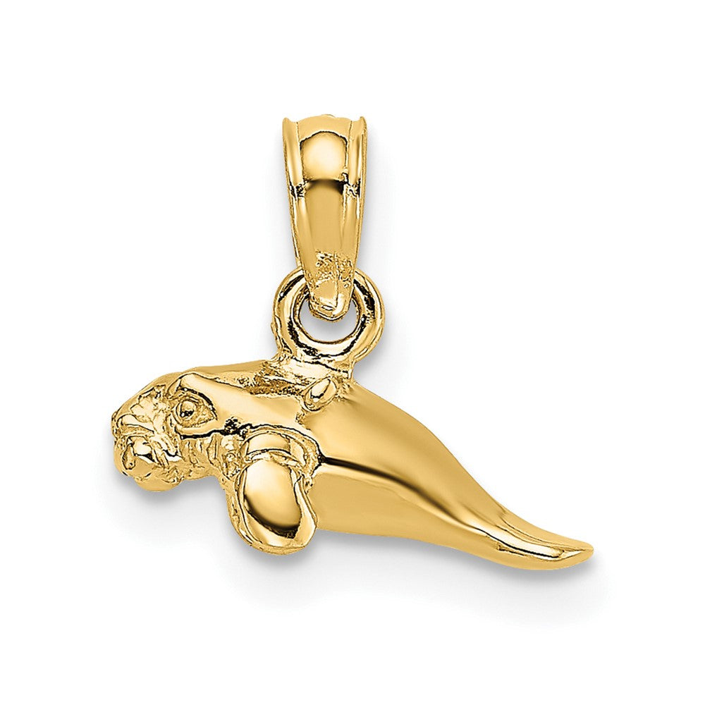 10K Yellow Gold 10K 3-D Polished Mini Manatee Charm
