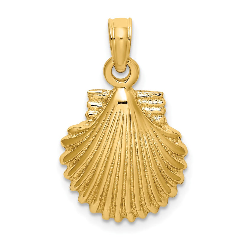 10K Yellow Gold 10K Polished Scallop Shell Charm