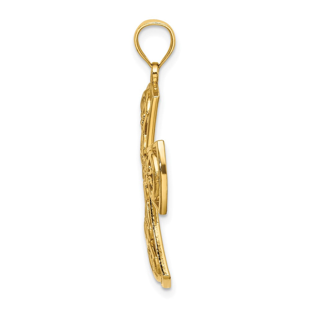 10K Yellow Gold 10K Filigree Cross Charm