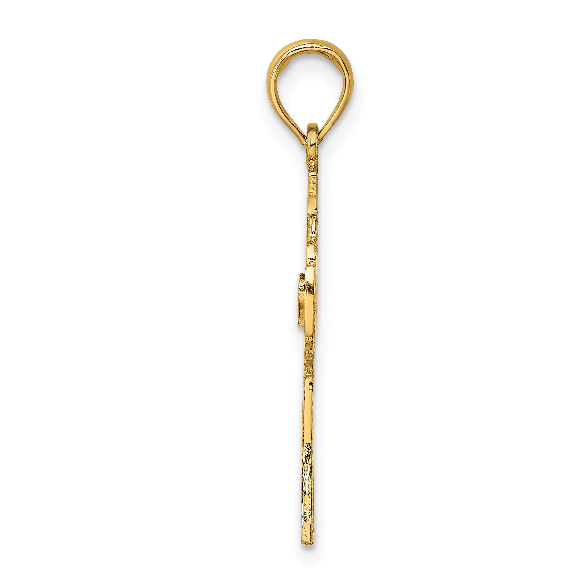 10K Yellow Gold 10K Claddagh Cross Charm