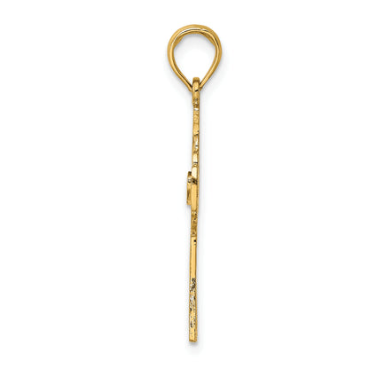 10K Yellow Gold 10K Claddagh Cross Charm