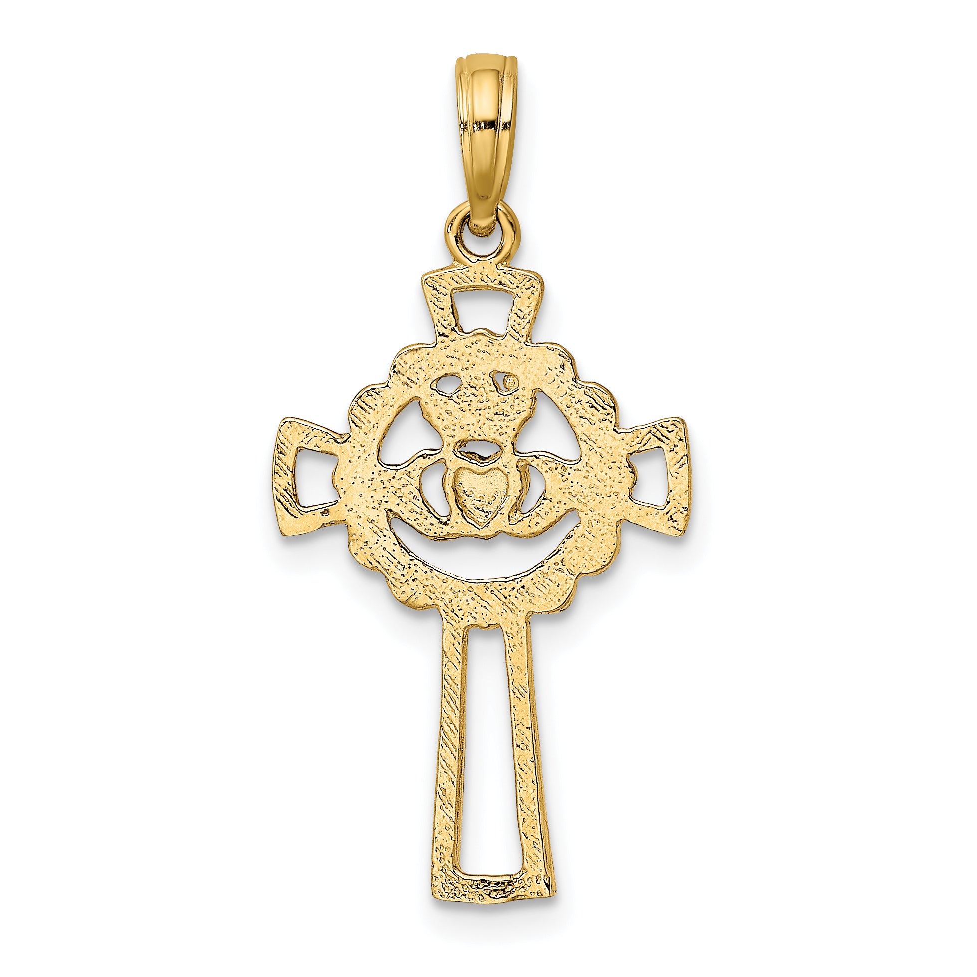 10K Yellow Gold 10K Claddagh Cross Charm