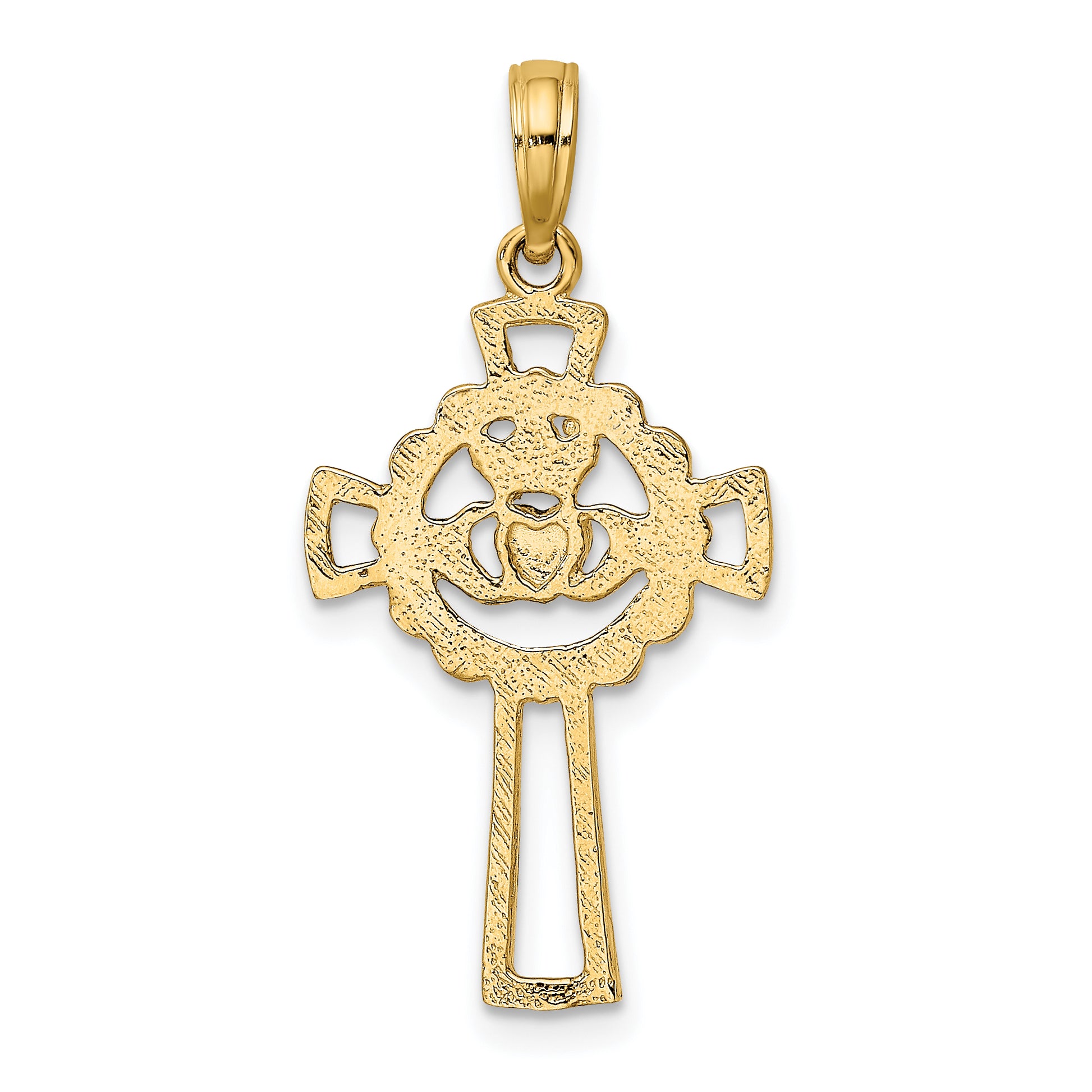 10K Yellow Gold 10K Claddagh Cross Charm