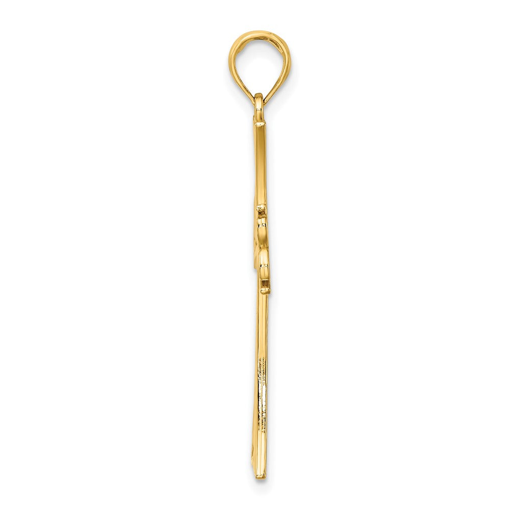 10K Yellow Gold 10K Polished Celtic Knot Cross Charm