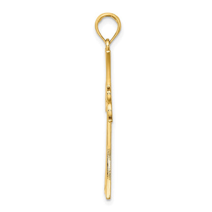 10K Yellow Gold 10K Polished Celtic Knot Cross Charm