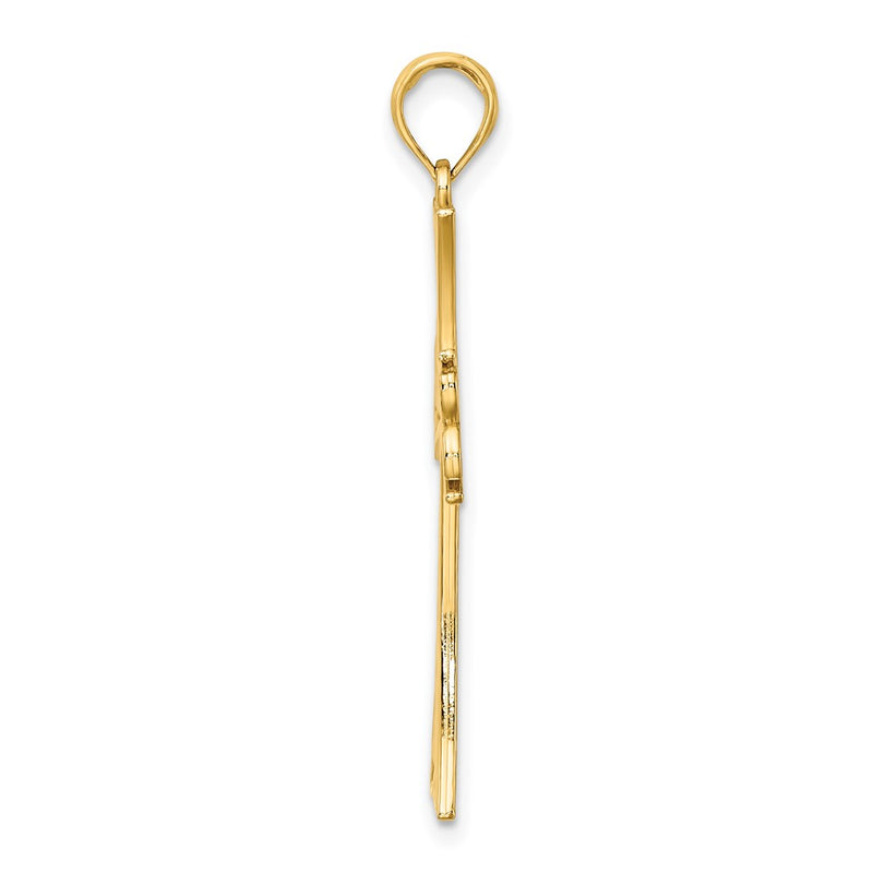 10K Yellow Gold 10K Polished Celtic Knot Cross Charm