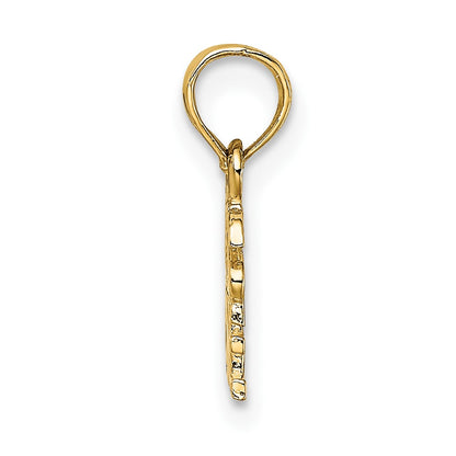 10K Yellow Gold 10K Polished / Engraved Jesus Heart Me Charm